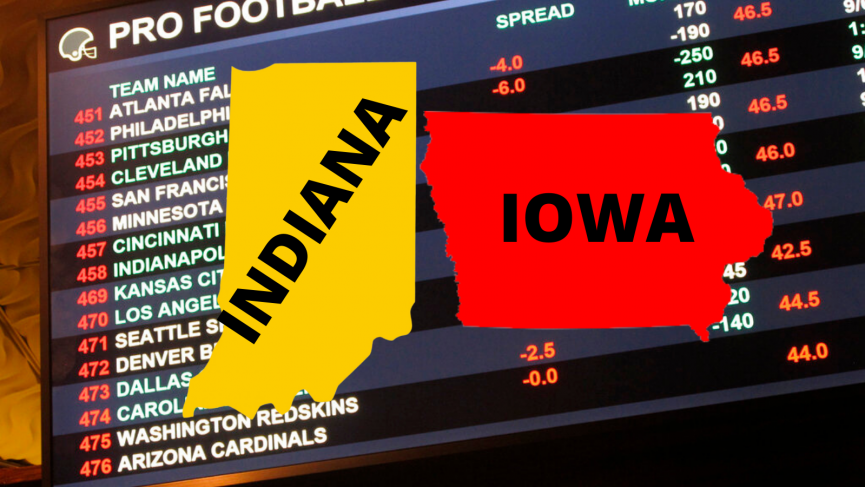 Indiana and Iowa Sports Betting Revenue